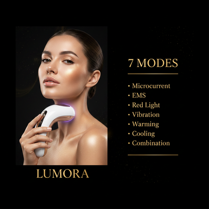 LUMORA™ Sculpt & Glow Pro — 7-Mode Facial & Neck Device