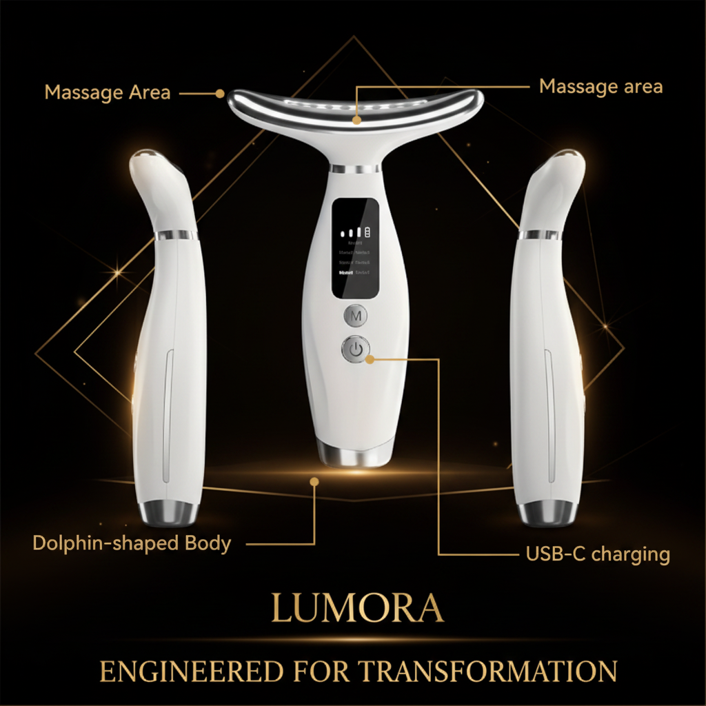 LUMORA™ Sculpt & Glow Pro — 7-Mode Facial & Neck Device
